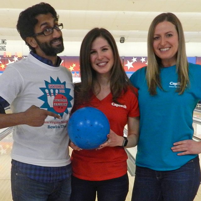 CapTech employees at NVFS' Bowl-a-thon