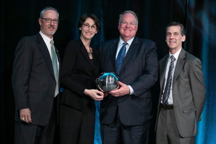 Joe Flores, Stephanie Berkowitz, Dr. William A. Hazel, Jr. and Casey Veatch at NVFS 2018 Road to Independence Gala